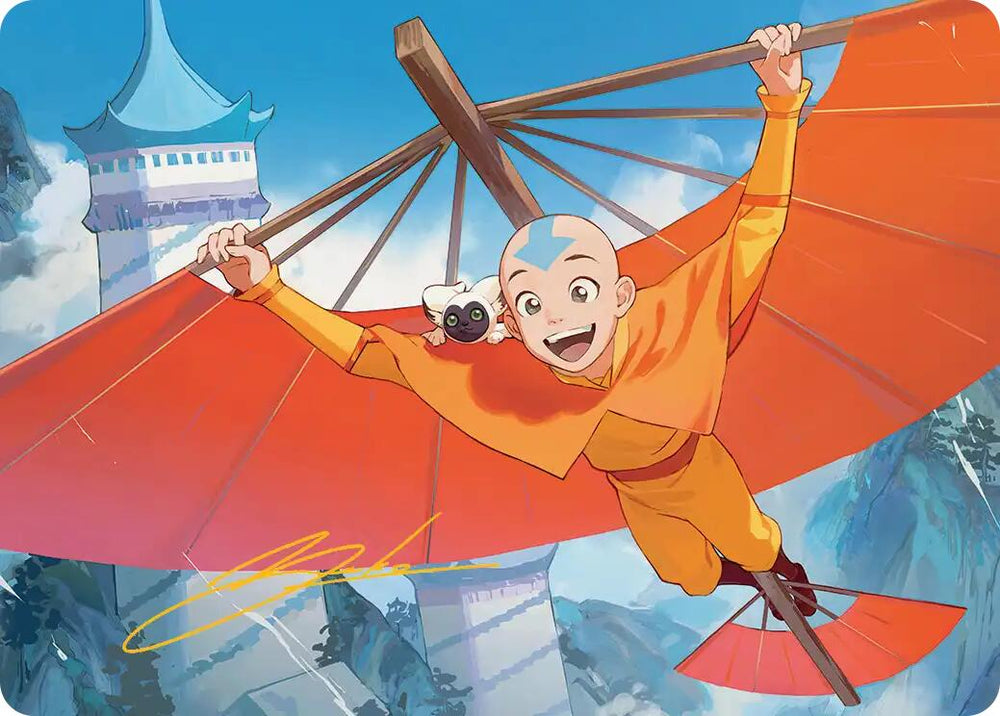 Aang, the Last Airbender Art Card (Gold-Stamped Signature) [Avatar: The Last Airbender Art Series] Magic: The Gathering