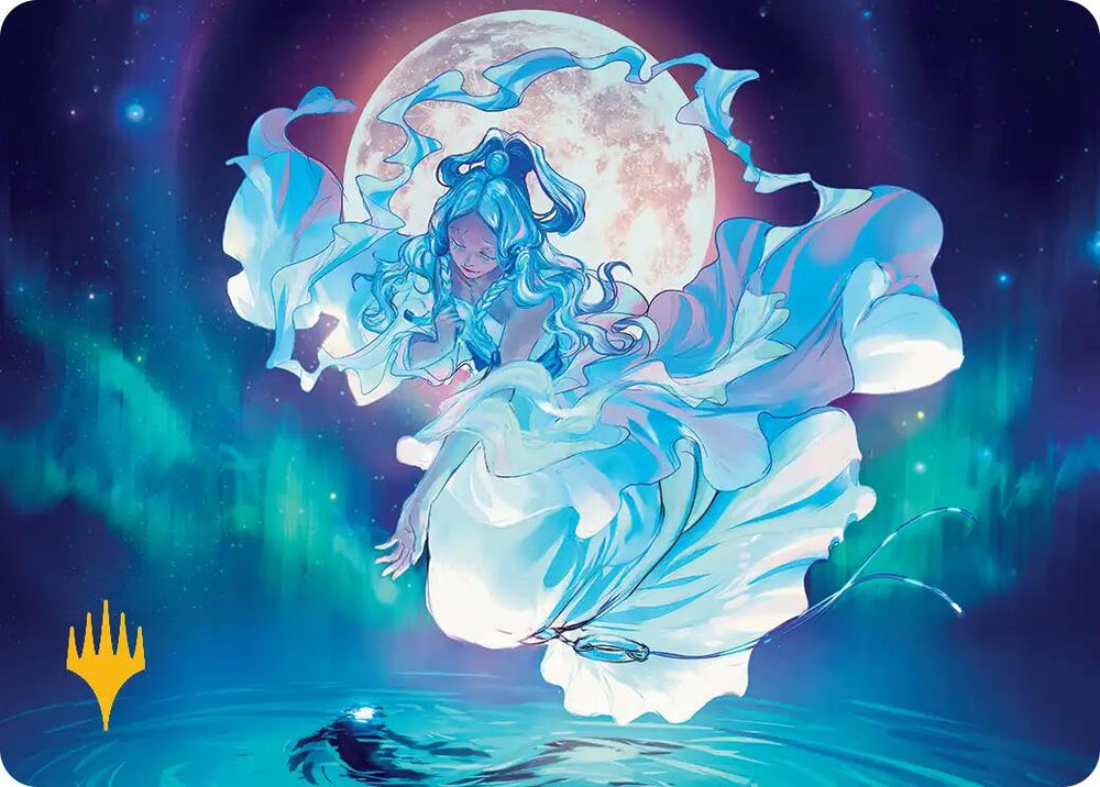 Yue, the Moon Spirit Art Card (Gold-Stamped Planeswalker Symbol) [Avatar: The Last Airbender Art Series] Magic: The Gathering