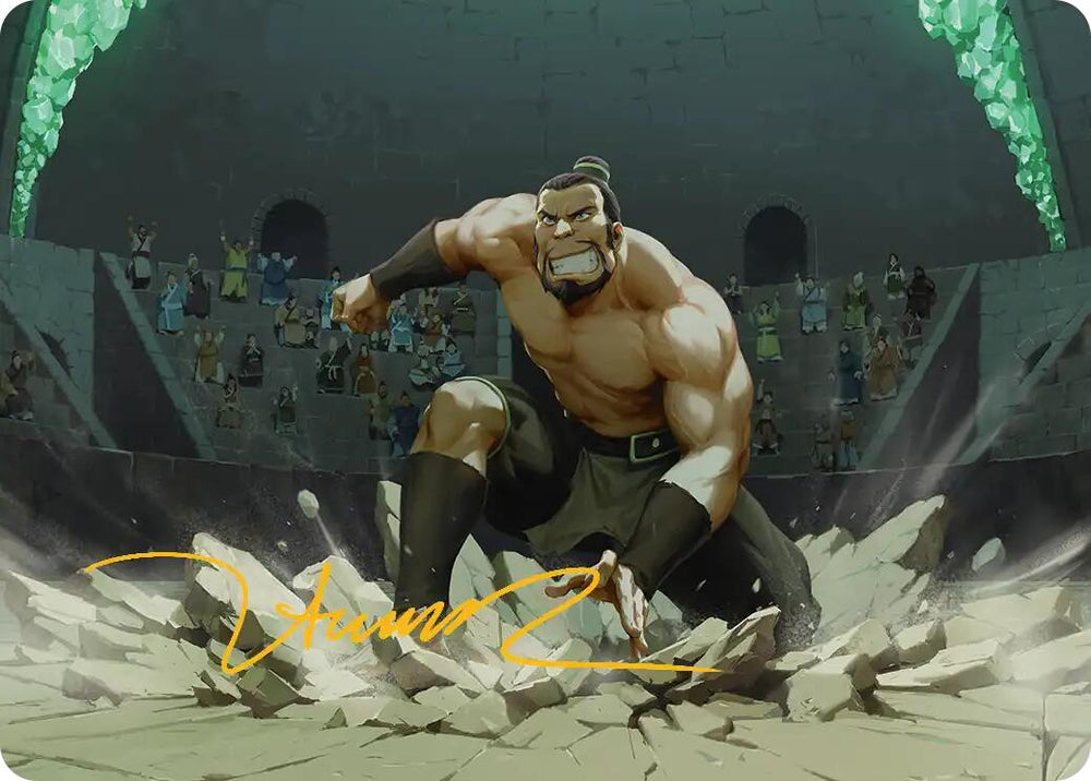 The Boulder, Ready to Rumble Art Card (Gold-Stamped Signature) [Avatar: The Last Airbender Art Series] Magic: The Gathering