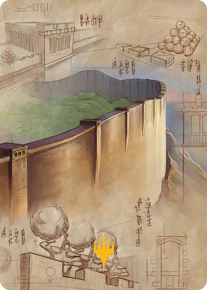 The Walls of Ba Sing Se Art Card (Gold-Stamped Planeswalker Symbol) [Avatar: The Last Airbender Art Series] Magic: The Gathering