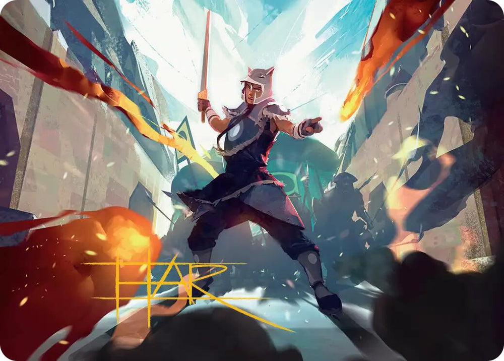 Sokka, Tenacious Tactician Art Card (Gold-Stamped Signature) [Avatar: The Last Airbender Art Series] Magic: The Gathering