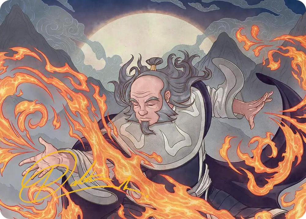 Iroh, Grand Lotus Art Card (Gold-Stamped Signature) [Avatar: The Last Airbender Art Series] Magic: The Gathering
