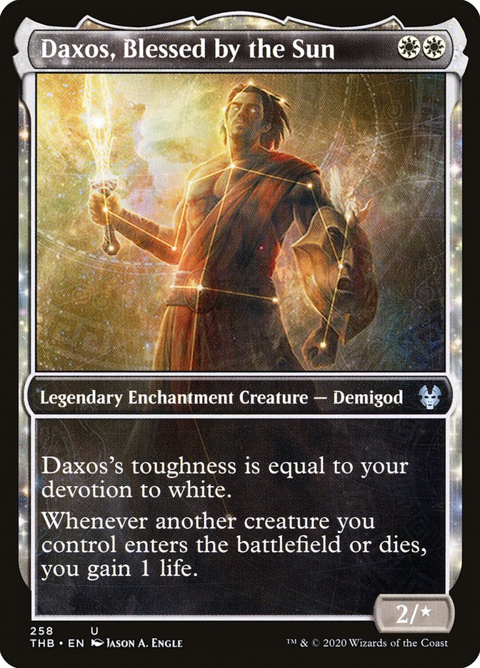 Daxos, Blessed by the Sun (Showcase) [Theros Beyond Death] Magic: The Gathering