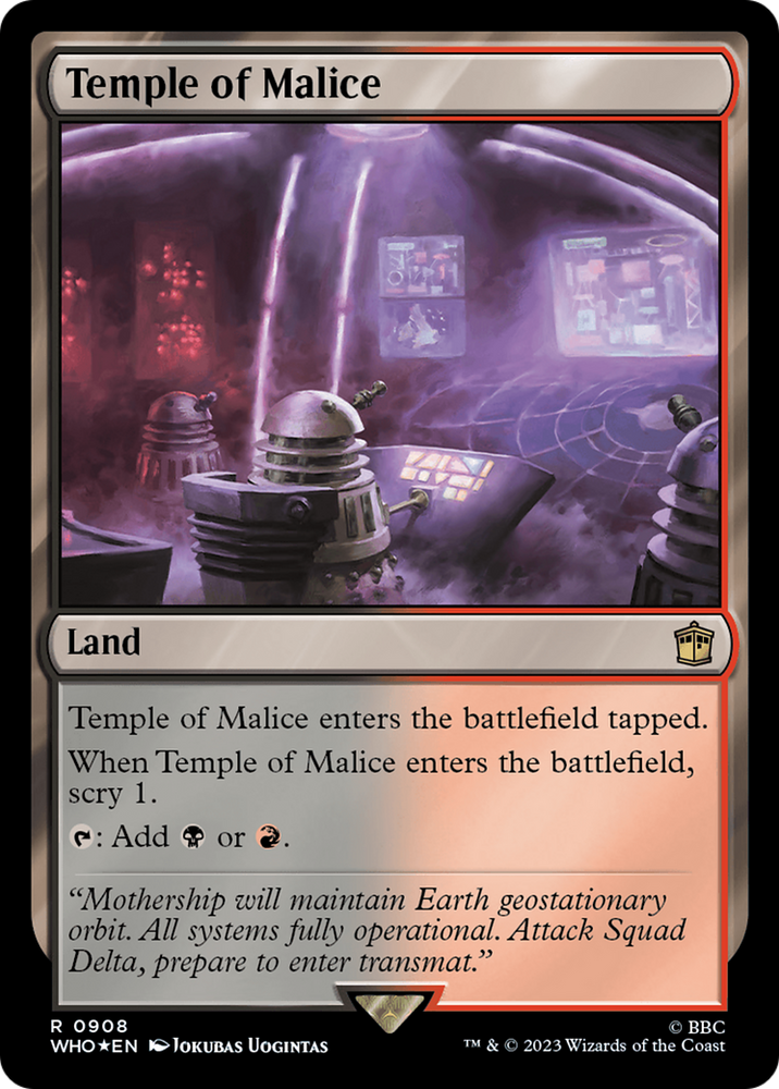 Temple of Malice (Surge Foil) [Doctor Who] Magic: The Gathering