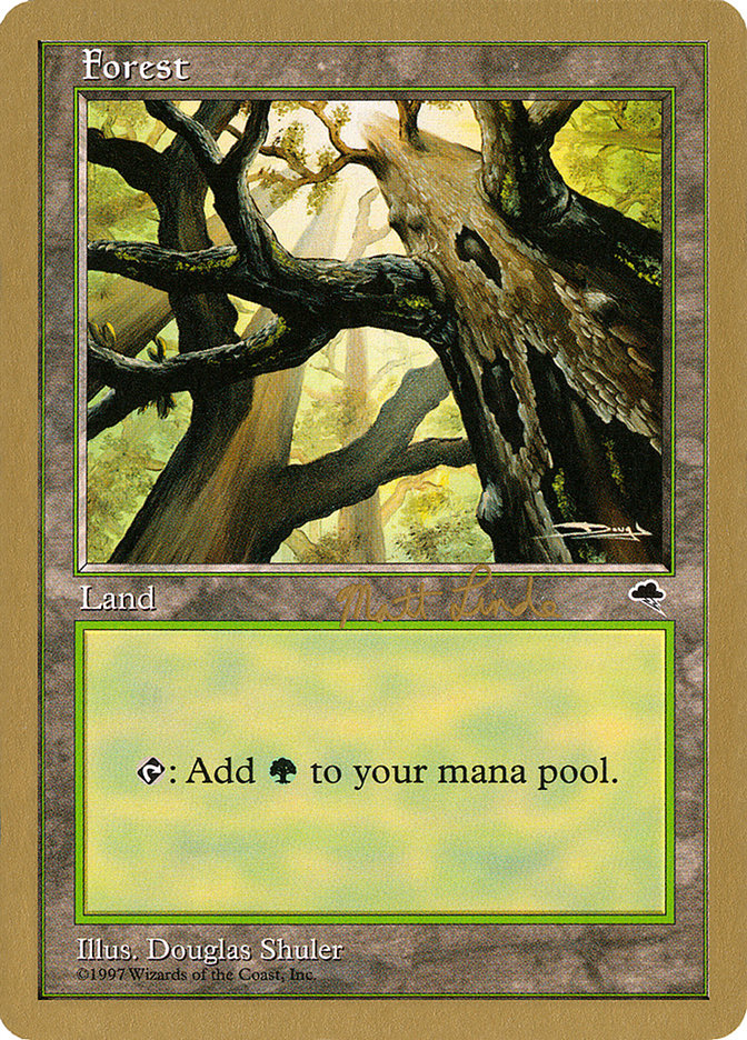 Forest (ml347a) (Matt Linde) [World Championship Decks 1999] Magic: The Gathering