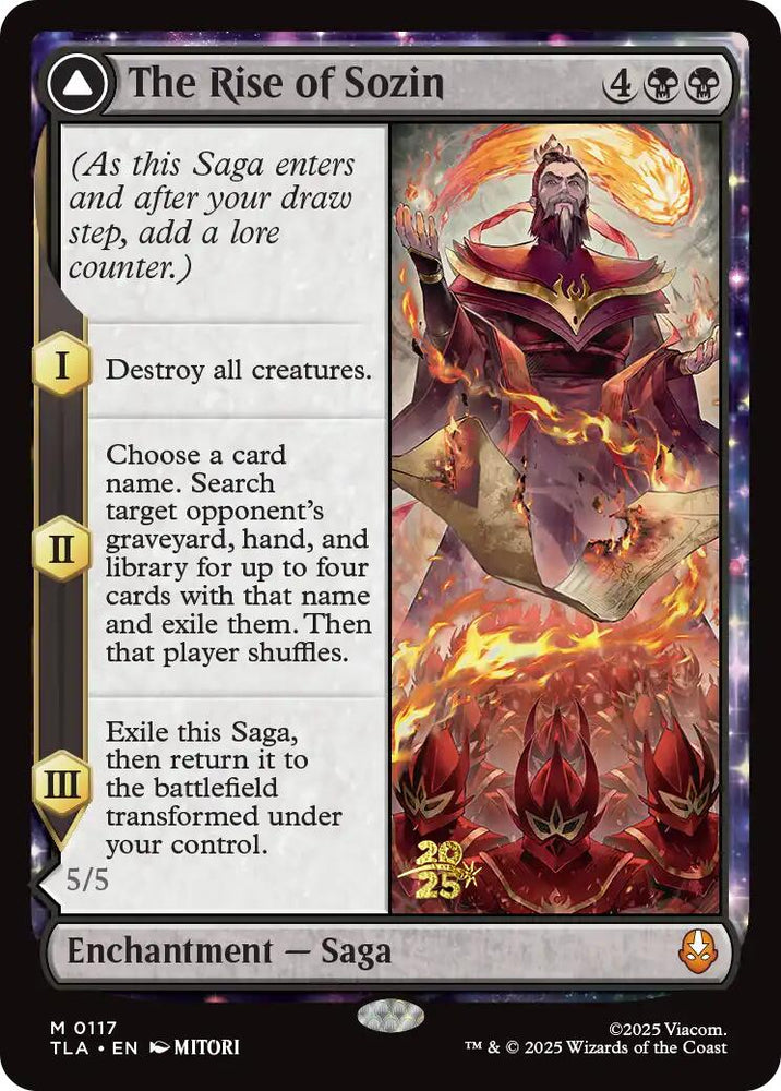 The Rise of Sozin [Avatar: The Last Airbender Prerelease Cards] Magic: The Gathering