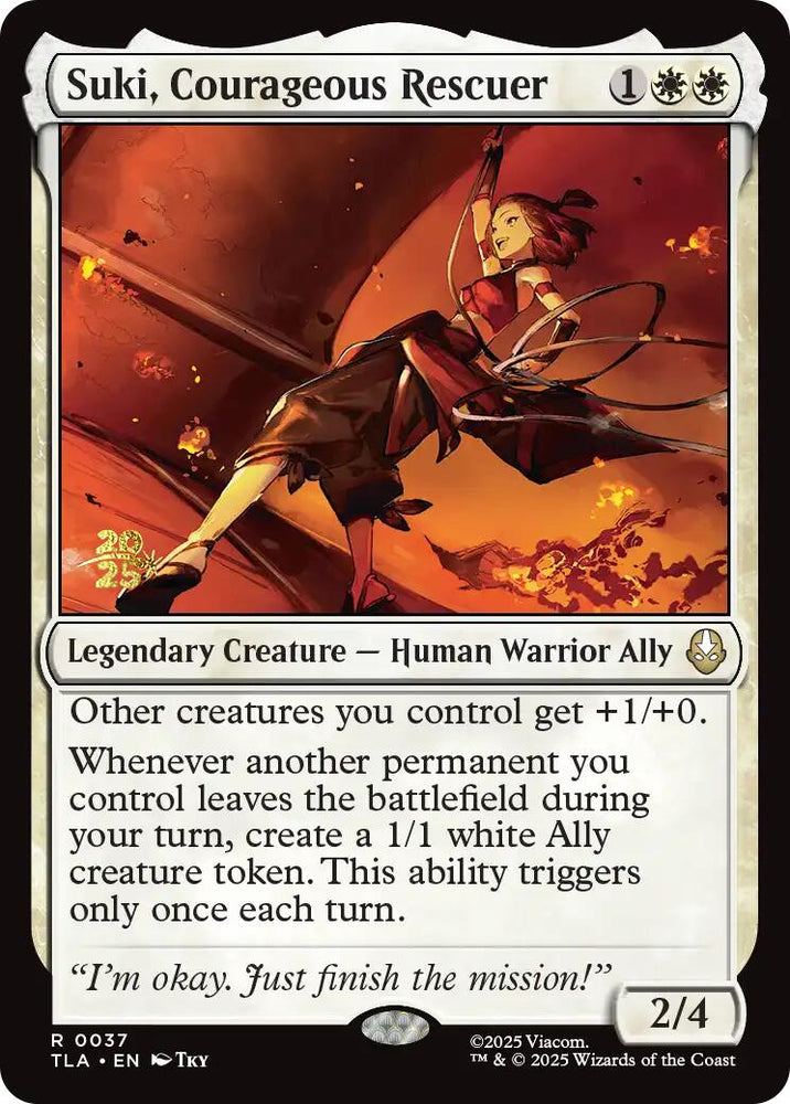 Suki, Courageous Rescuer [Avatar: The Last Airbender Prerelease Cards] Magic: The Gathering