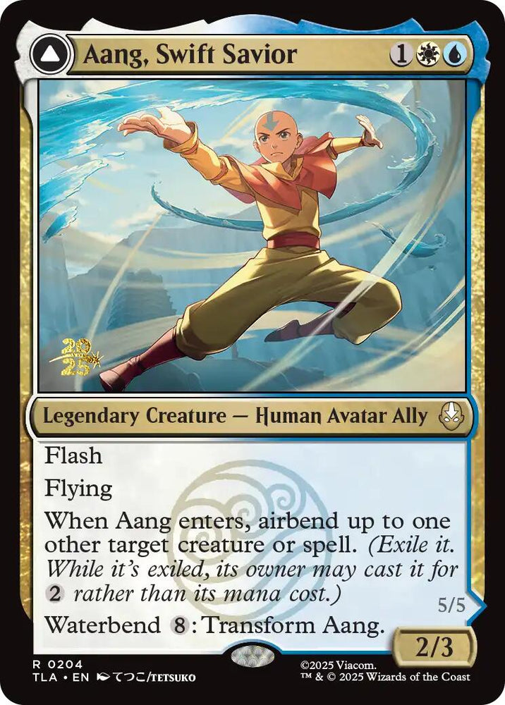 Aang, Swift Savior [Avatar: The Last Airbender Prerelease Cards] Magic: The Gathering