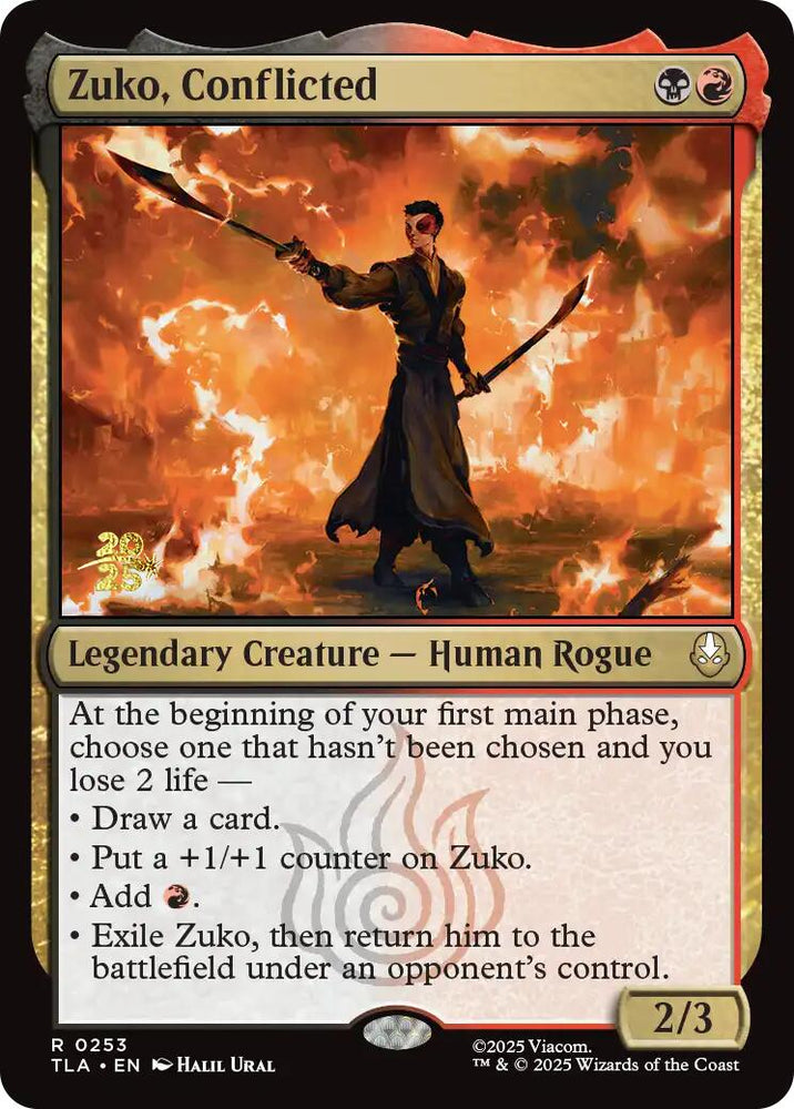 Zuko, Conflicted [Avatar: The Last Airbender Prerelease Cards] Magic: The Gathering