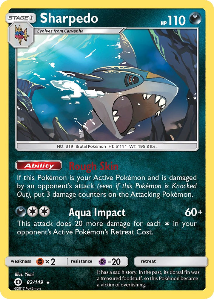 Sharpedo (82/149) (Cosmos Holo) (Blister Exclusive) [Sun & Moon: Base Set] Pokémon
