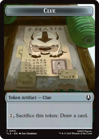 Ally (0004) // Clue (0015) Double-Sided Token [Avatar: The Last Airbender Tokens] Magic: The Gathering