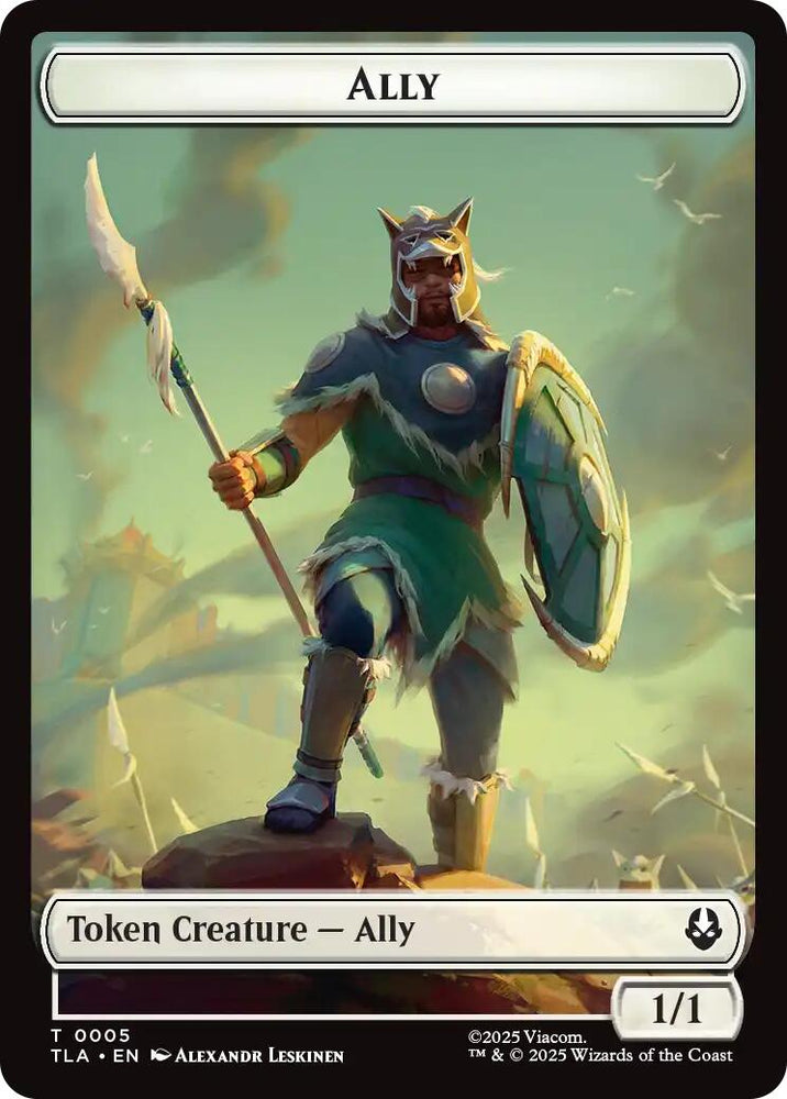 Ally (0005) // Clue (0014) Double-Sided Token [Avatar: The Last Airbender Tokens] Magic: The Gathering