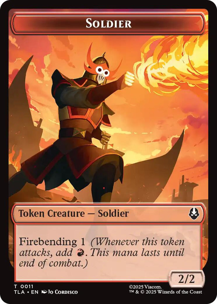 Ballistic Boulder // Soldier (0011) Double-Sided Token [Avatar: The Last Airbender Tokens] Magic: The Gathering