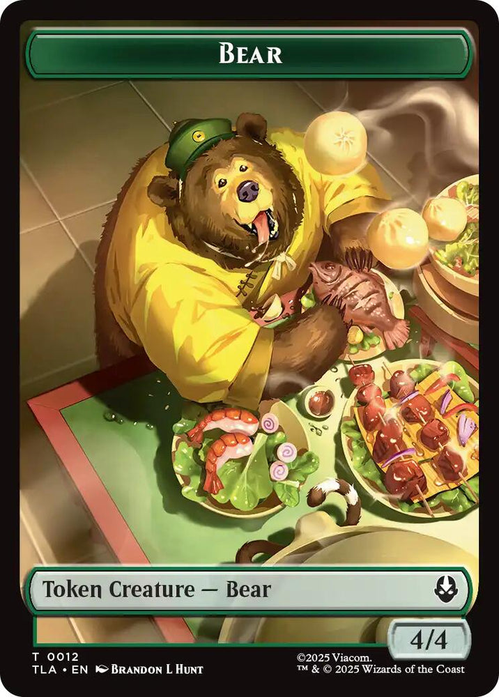 Bear // Food (0020) Double-Sided Token [Avatar: The Last Airbender Tokens] Magic: The Gathering