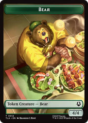 Bear // Food (0020) Double-Sided Token [Avatar: The Last Airbender Tokens] Magic: The Gathering