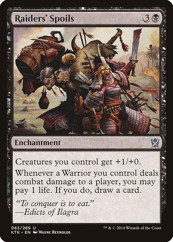 Raiders' Spoils [Khans of Tarkir] Magic: The Gathering