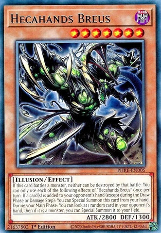 Hecahands Breus [PHRE-EN005] Rare Yu-Gi-Oh!