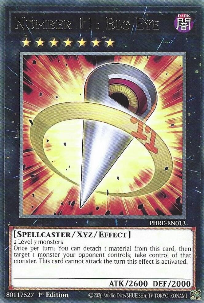 Number 11: Big Eye [PHRE-EN013] Rare Yu-Gi-Oh!