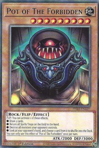 Pot of The Forbidden [PHRE-EN027] Rare Yu-Gi-Oh!