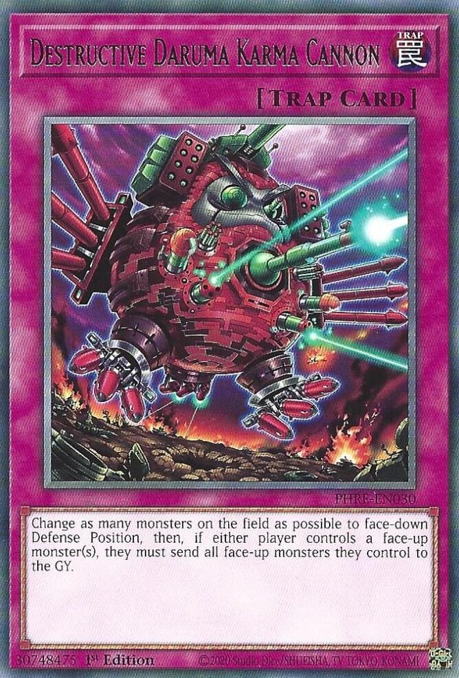 Destructive Daruma Karma Cannon [PHRE-EN030] Rare Yu-Gi-Oh!