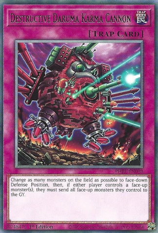 Destructive Daruma Karma Cannon [PHRE-EN030] Rare Yu-Gi-Oh!