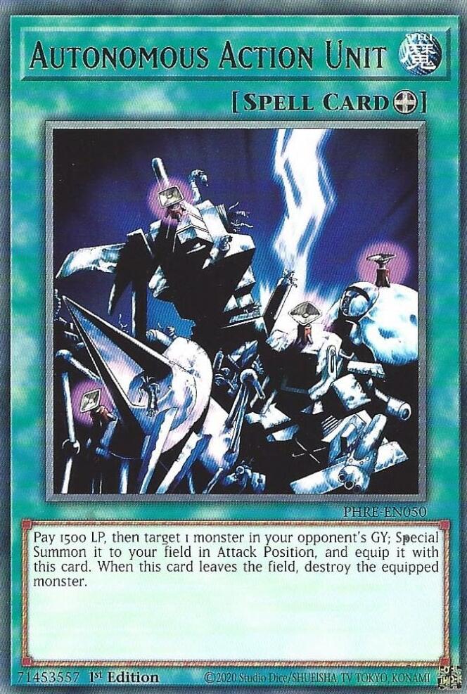 Autonomous Action Unit [PHRE-EN050] Rare Yu-Gi-Oh!