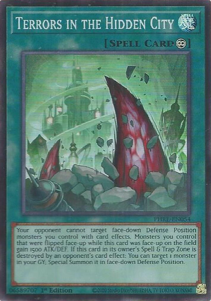 Terrors in the Hidden City (Super Rare) [PHRE-EN054] Super Rare Yu-Gi-Oh!