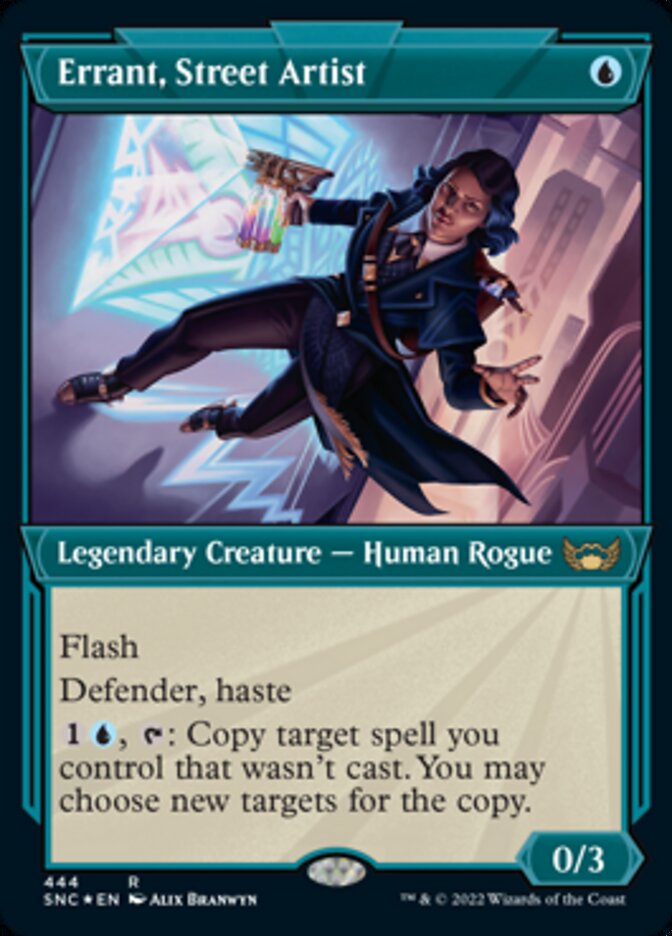 Errant, Street Artist (Showcase Art Deco Foil Etched) [Streets of New Capenna] Magic: The Gathering