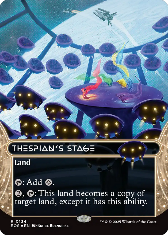 Thespian's Stage (0134) (Borderless) (Galaxy Foil) [Edge of Eternities: Stellar Sights] Magic: The Gathering