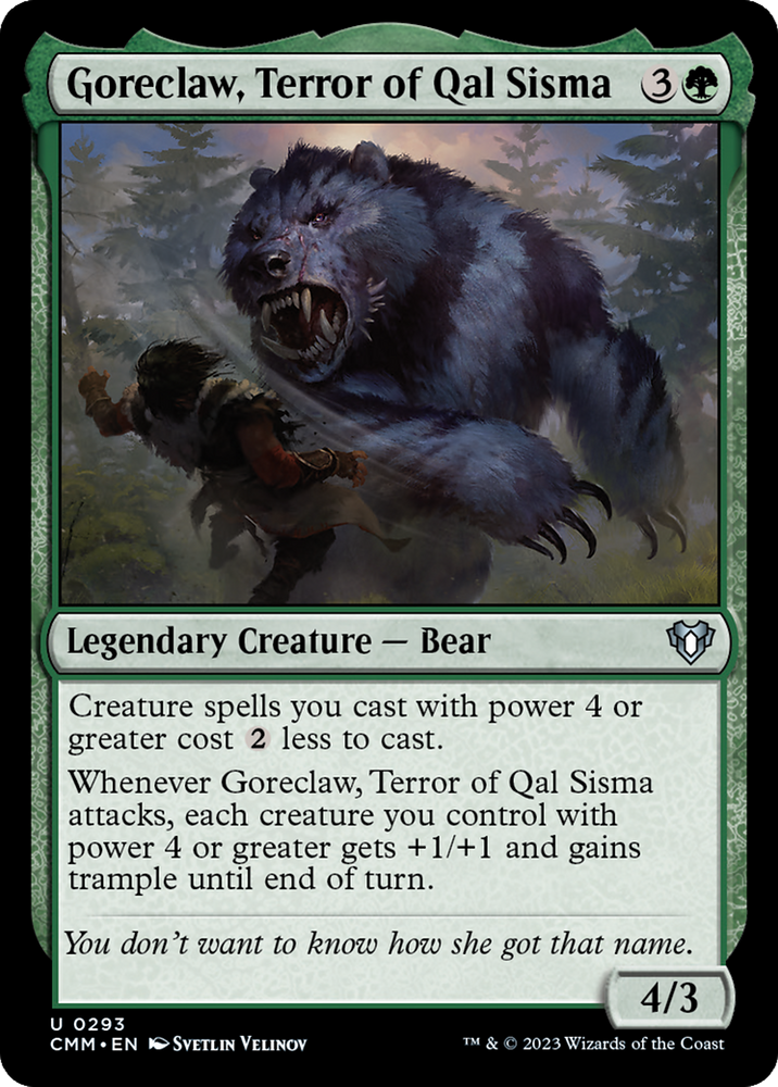 Goreclaw, Terror of Qal Sisma [Commander Masters] Magic: The Gathering