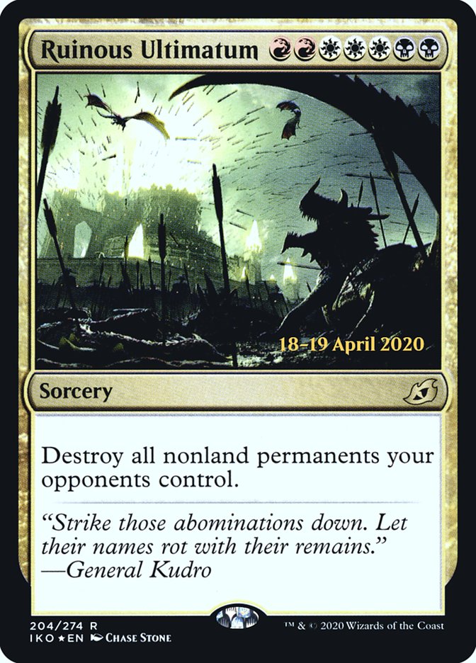 Ruinous Ultimatum [Ikoria: Lair of Behemoths Prerelease Promos] Magic: The Gathering