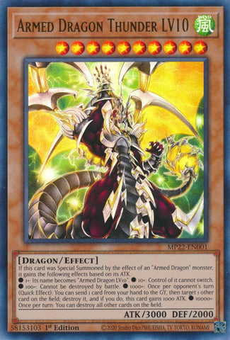 Armed Dragon Thunder LV10 [MP22-EN001] Ultra Rare - Yugioh Cards For Your TCG Needs!