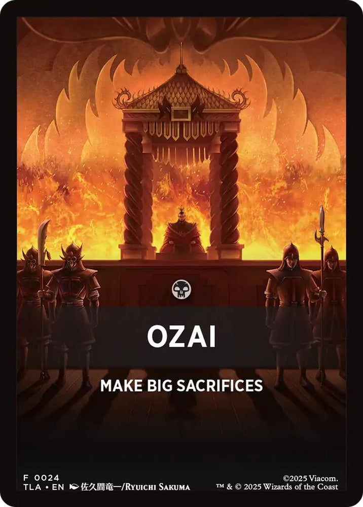 Ozai Theme Card [Avatar: The Last Airbender Tokens] Magic: The Gathering