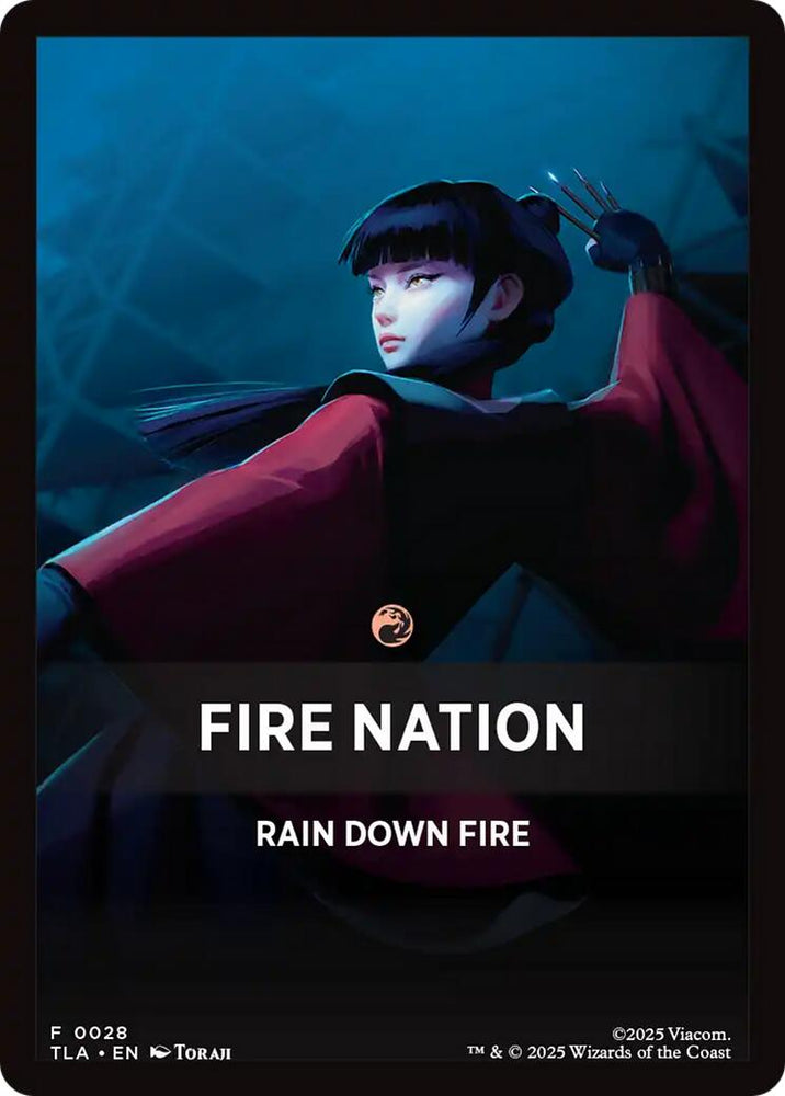 Fire Nation Theme Card [Avatar: The Last Airbender Tokens] Magic: The Gathering