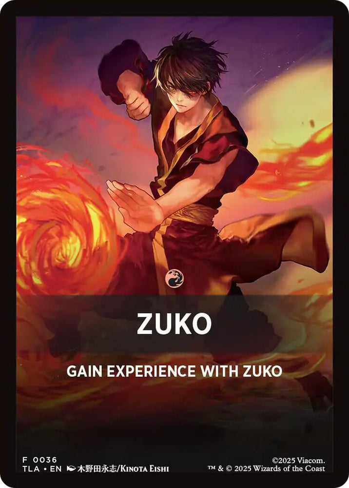 Zuko Theme Card [Avatar: The Last Airbender Tokens] Magic: The Gathering