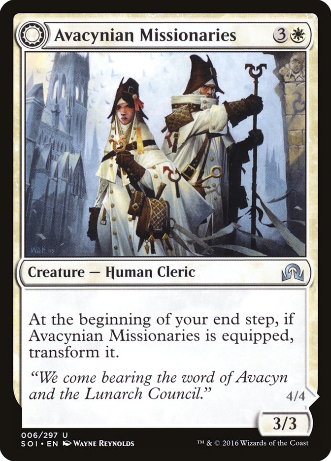 Avacynian Missionaries // Lunarch Inquisitors [Shadows over Innistrad] Magic: The Gathering