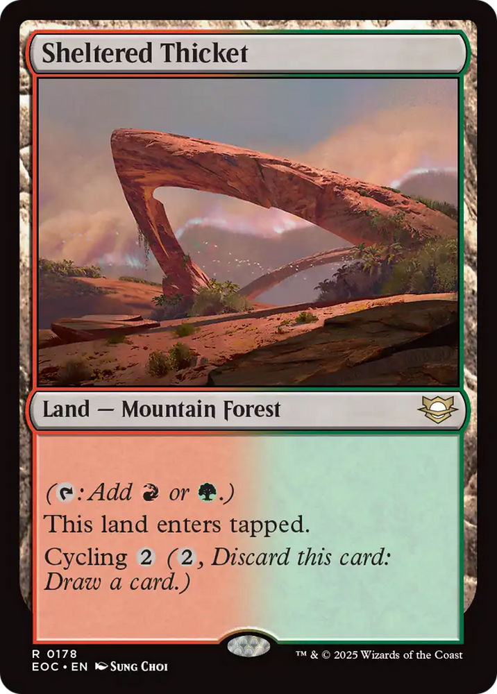 Sheltered Thicket [Edge of Eternities Commander] Magic: The Gathering