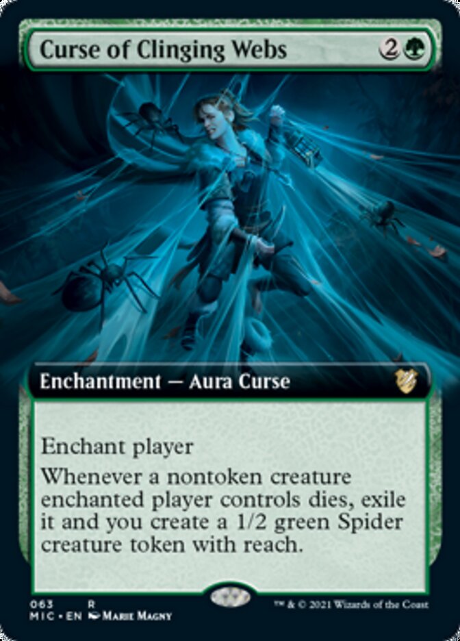 Curse of Clinging Webs (Extended Art) [Innistrad: Midnight Hunt Commander] Magic: The Gathering