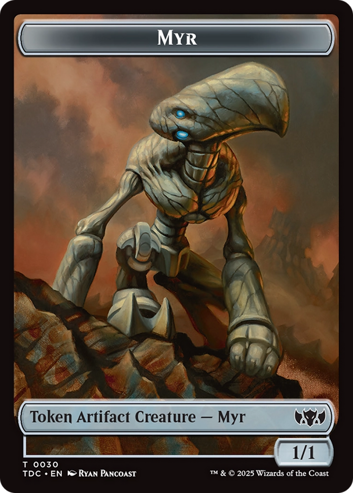 Snake // Myr Double-Sided Token [Tarkir: Dragonstorm Commander Tokens] Magic: The Gathering