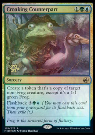 Croaking Counterpart [Innistrad: Midnight Hunt Prerelease Promos] Magic: The Gathering