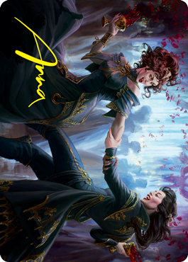 Falkenrath Celebrants 1 Art Card (Gold-Stamped Signature) [Innistrad: Crimson Vow Art Series] Magic: The Gathering