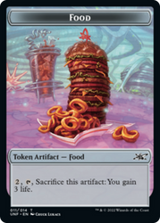 Clown Robot (003) // Food (011) Double-Sided Token [Unfinity Tokens] Magic: The Gathering