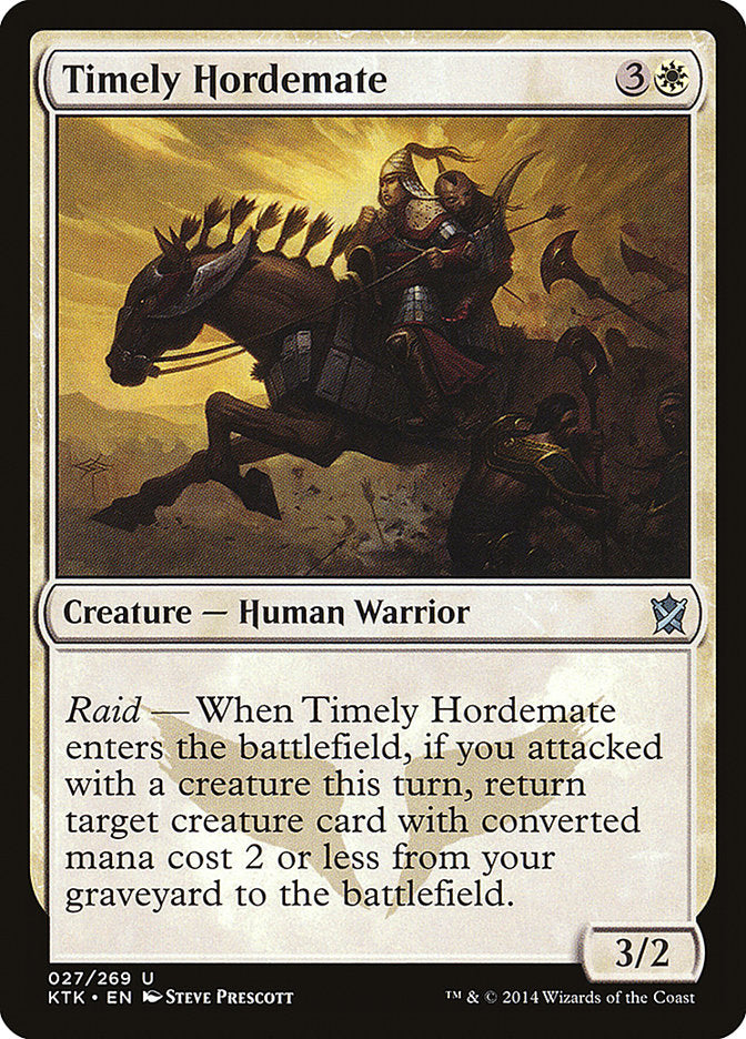 Timely Hordemate [Khans of Tarkir] Magic: The Gathering