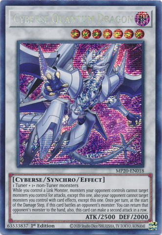 Cyberse Quantum Dragon [MP20-EN018] Prismatic Secret Rare - Yugioh Cards For Your TCG Needs!