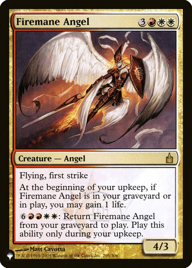 Firemane Angel [The List] Magic: The Gathering