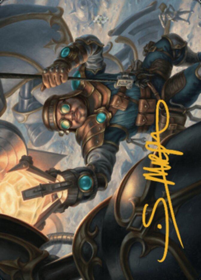 Powerstone Engineer Art Card (Gold-Stamped Signature) [The Brothers' War Art Series] Magic: The Gathering