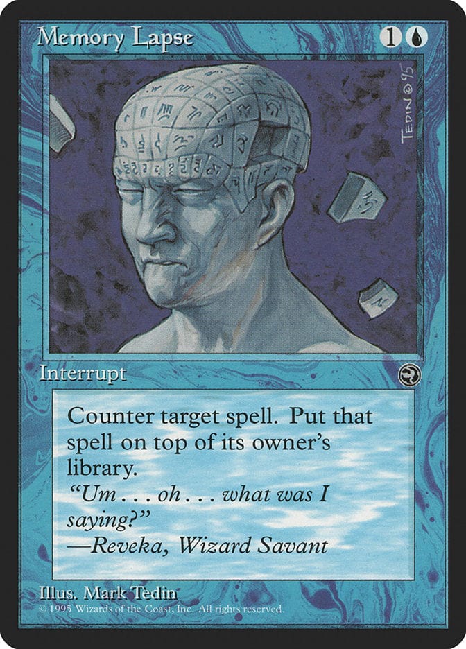 Memory Lapse (Reveka Flavor Text) [Homelands] Magic: The Gathering