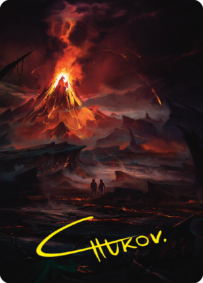 Valley of Gorgoroth Art Card (Gold-Stamped Signature) [The Lord of the Rings: Tales of Middle-earth Art Series] Magic: The Gathering