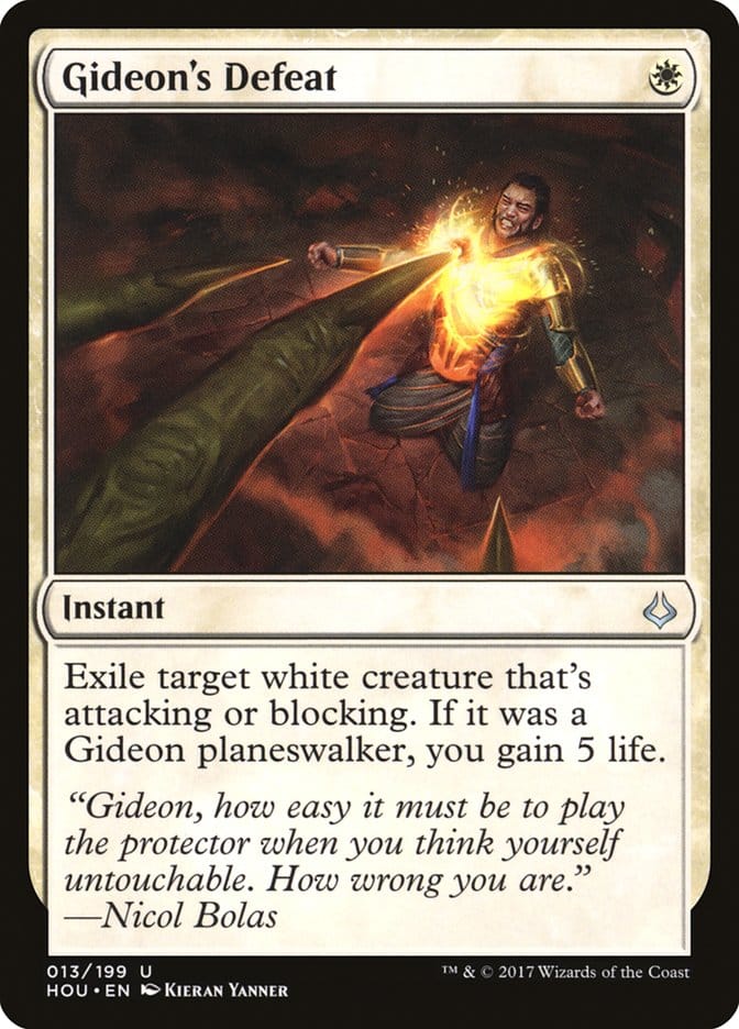 Gideon's Defeat [Hour of Devastation] Magic: The Gathering