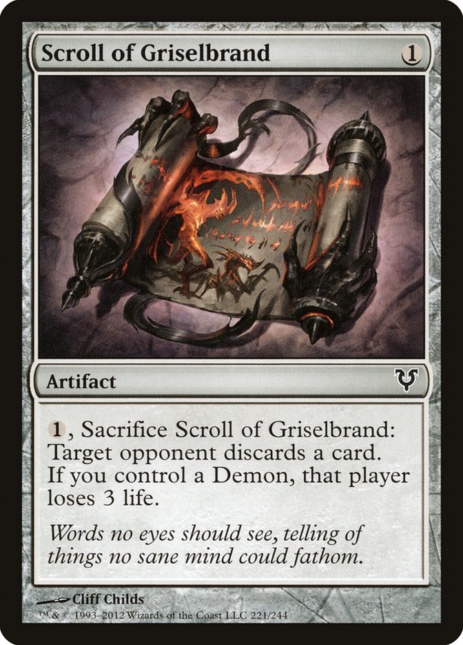 Scroll of Griselbrand [Avacyn Restored] Magic: The Gathering